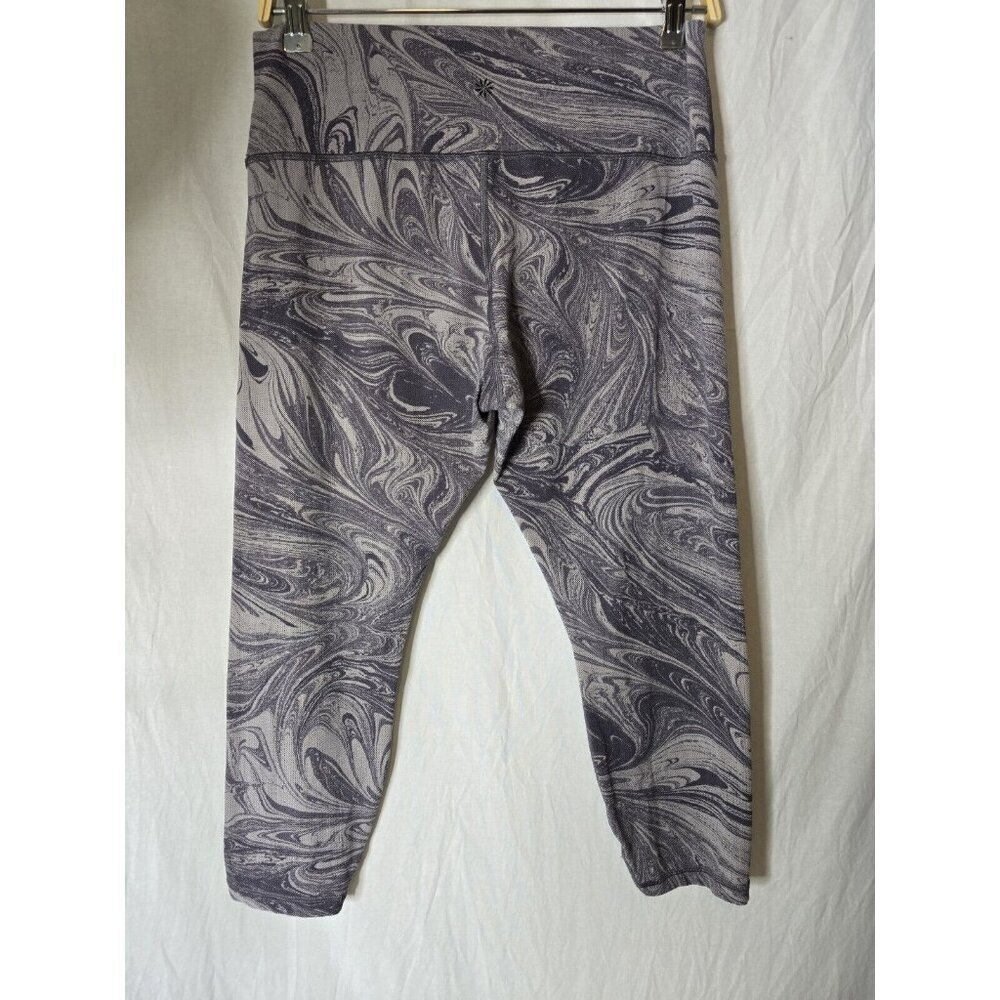 Athleta Women’s Transcend 7/8 Tight Leggings Sumi Marble Violet Size XL